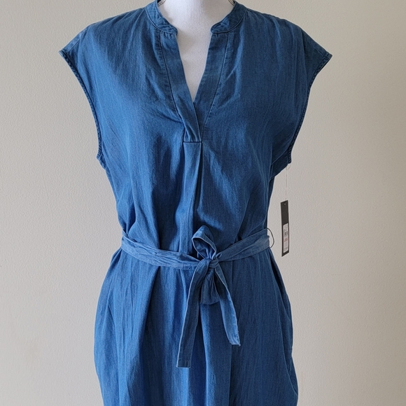 Jones New York Denim Tie Dress- Size 10 - Picture 5 of 13